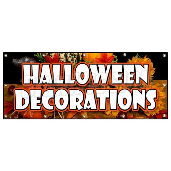 Signmission HALLOWEEN DECORATIONS BANNER SIGN masks trick or treat holiday pumpkins B-120 Halloween Decorations - main